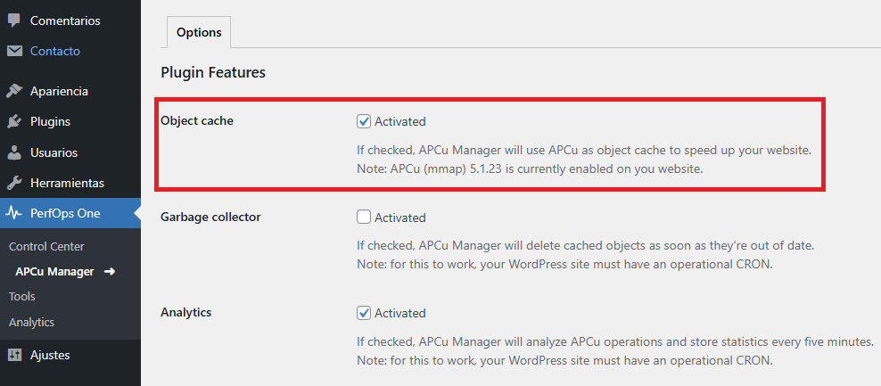 APCu Manager